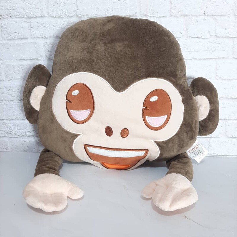 عروسک کوسنی میمون بسیار زیبا و با کیفیت از مخمل نرم و لطیف و حجیم عرض 35 سانتیمتر 