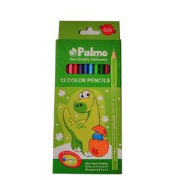 مداد رنگی 12 رنگ جعبه مقوایی پالمو Palmo