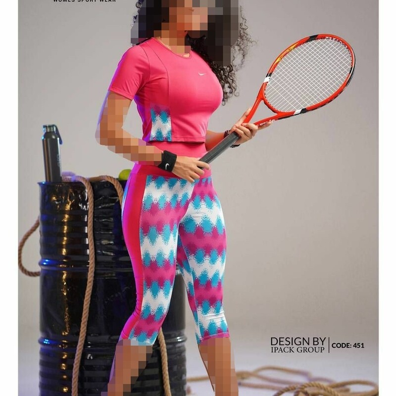 ست ورزشی زنانه کراپ و شلوارک نایک در چهار  رنگ جذاب و پرفروش 