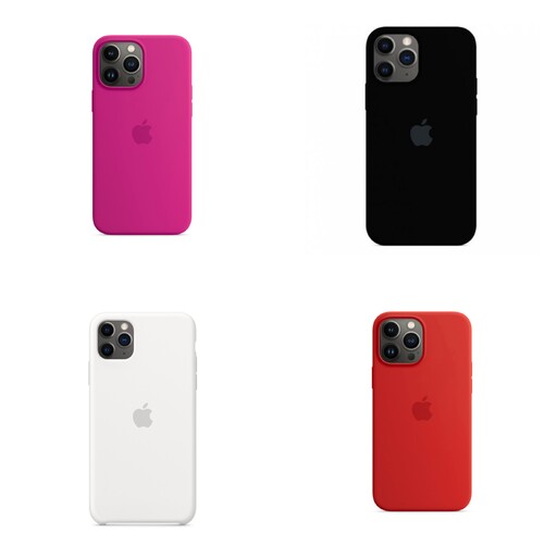 پک 4 عددی قاب های  سیلیکونی آیفون 11 پرو  مشکی سفید قرمز صورتی قرمز  زیر بسته iPhone 11 pro silicone case 