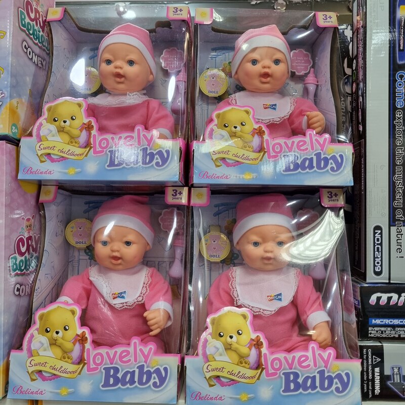 عروسک صورت متحرک  خنده گریه کن lovely baby