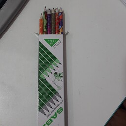 مداد مشکی بدنه طرح دار روزنامه ای بسته 12 عددی