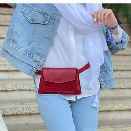 کیف کمری زنانه  چرم طبیعی و دستدوز   در رنگ دلخواه شما 