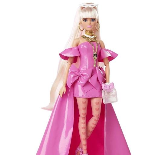باربی اکسترا فَنسی barbie extra fancy مو چتری پیراهن چرم صورتی