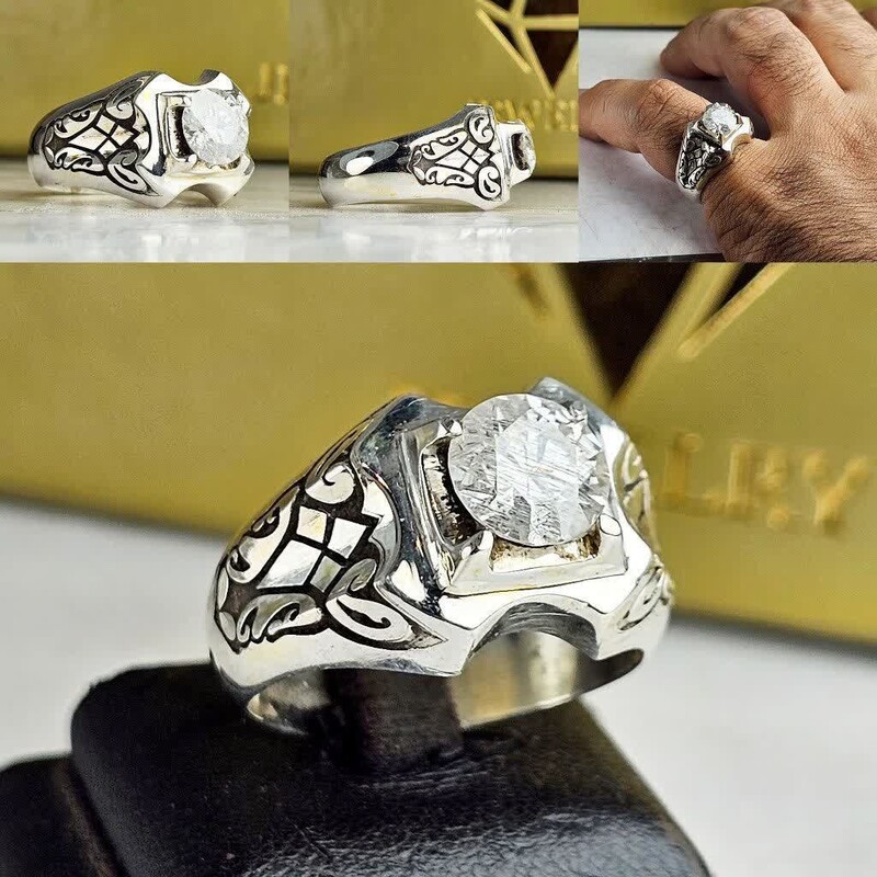 انگشتر موزانایت الماس روسی  اصلی
رکاب دست ساز فیلی چنگی قلم زنی
نقره عیار 925ارسال رایگان 