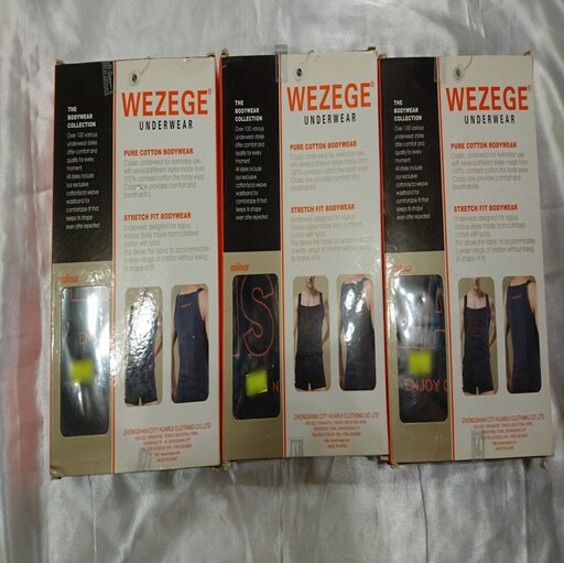 ست زیرپوش رکابی یقه خشتی و شورت پادار مردانه برند WEZEGE (سایز L و XL و 3XL) (2)