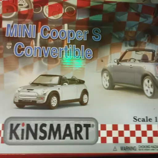 ماشین بازی کینزمارت مینی کوپه    mini cooper s conver tible مقیاس 28scale