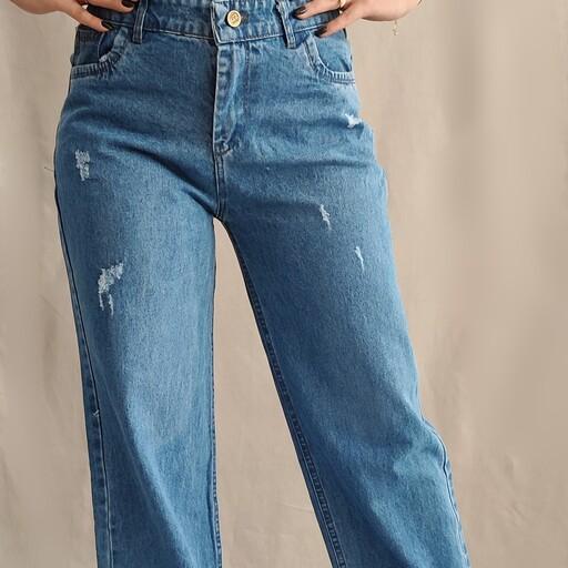 شلوار جین بگ سنگسورشده  با بهترین پارچه جین بدون زانو انداختن و تغییر رنگ 