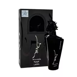 عطر ادکلن مردانه ماهر مشکی لطافه(مشابه لالیک مشکی) ماه بانو (100میل)