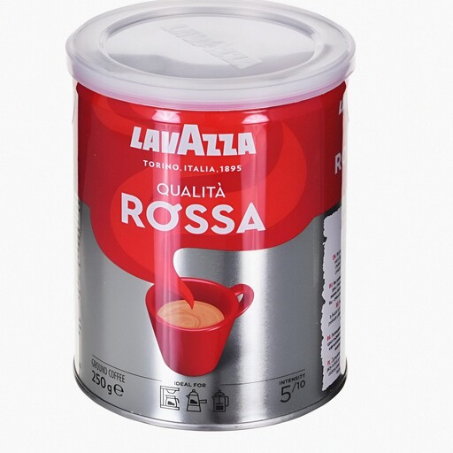 پودر قهوه قوطی فلزی برند لاوازا، مدل کوالیتا روسا، محصول ایتالیا، 250 گرم