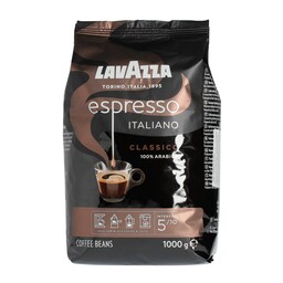دانه قهوه برند لاوازا مدل اسپرسو مشکی، یک کیلوگرم، محصول ایتالیا، Lavazza Espresso Itsliano