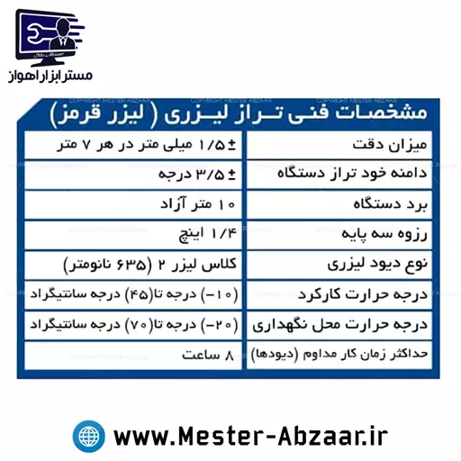 تراز لیزری دو خط قرمز طرح دیوالت برند کنزاکس مدل KLL-1180 KENZAX