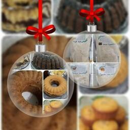 پودر  کیک سبوس دار با شکر قهوه ای (نارگیلی)(