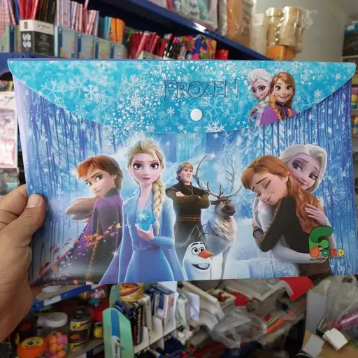 پوشه دکمه دار  طرح دار  سایز  A4 طرح فروزن Frozen ضخیم و باکیفیت