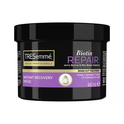 ماسک مو ترزمه Tresemme موهای خشک و آسیب دیده مدل Biotin Repair حجم 440 میل