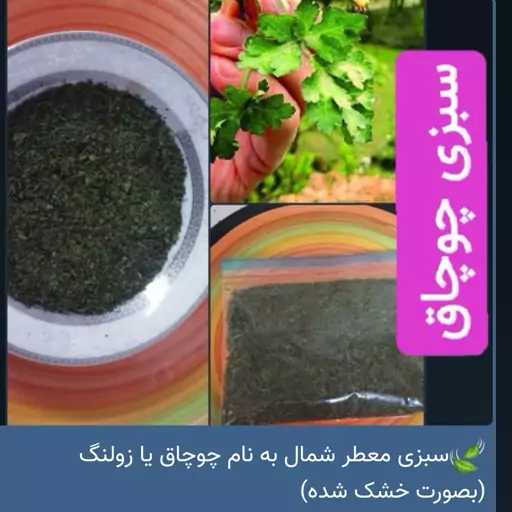 سبزی معطر شمال به نام چوچاق یا زولنگ 
(بصورت خشک شده)