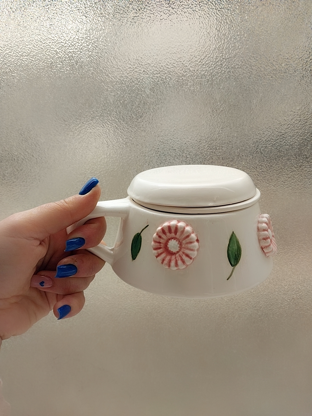 ماگ دمنوش گل برجسته