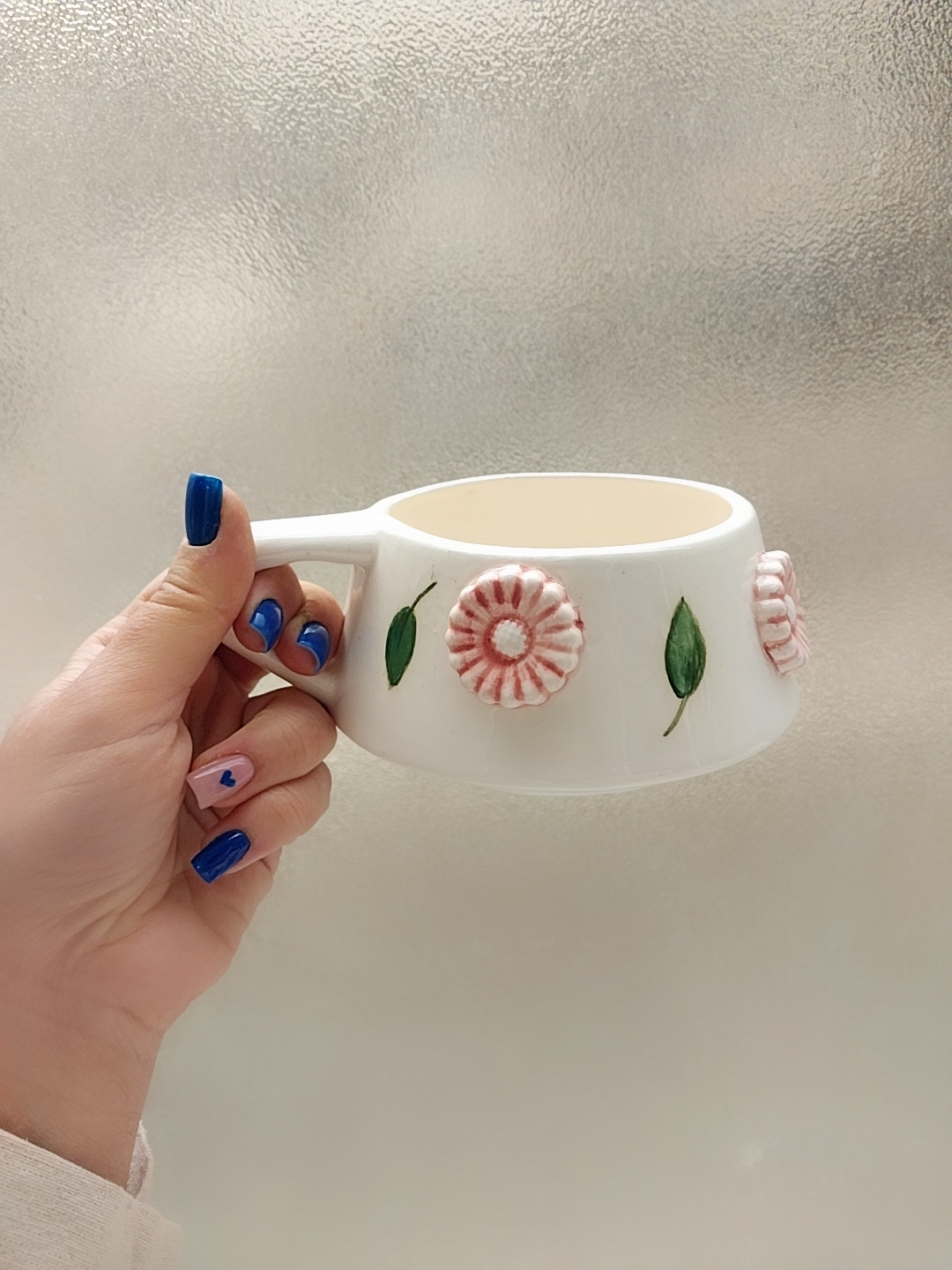 ماگ دمنوش گل برجسته