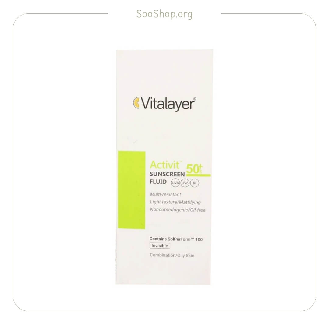 ضد آفتاب فلوئید بی رنگ ویتالایر مخصوص پوست چرب (اصل) | Vitalayer Fluid Sunscreen for Oily Skin Colorless