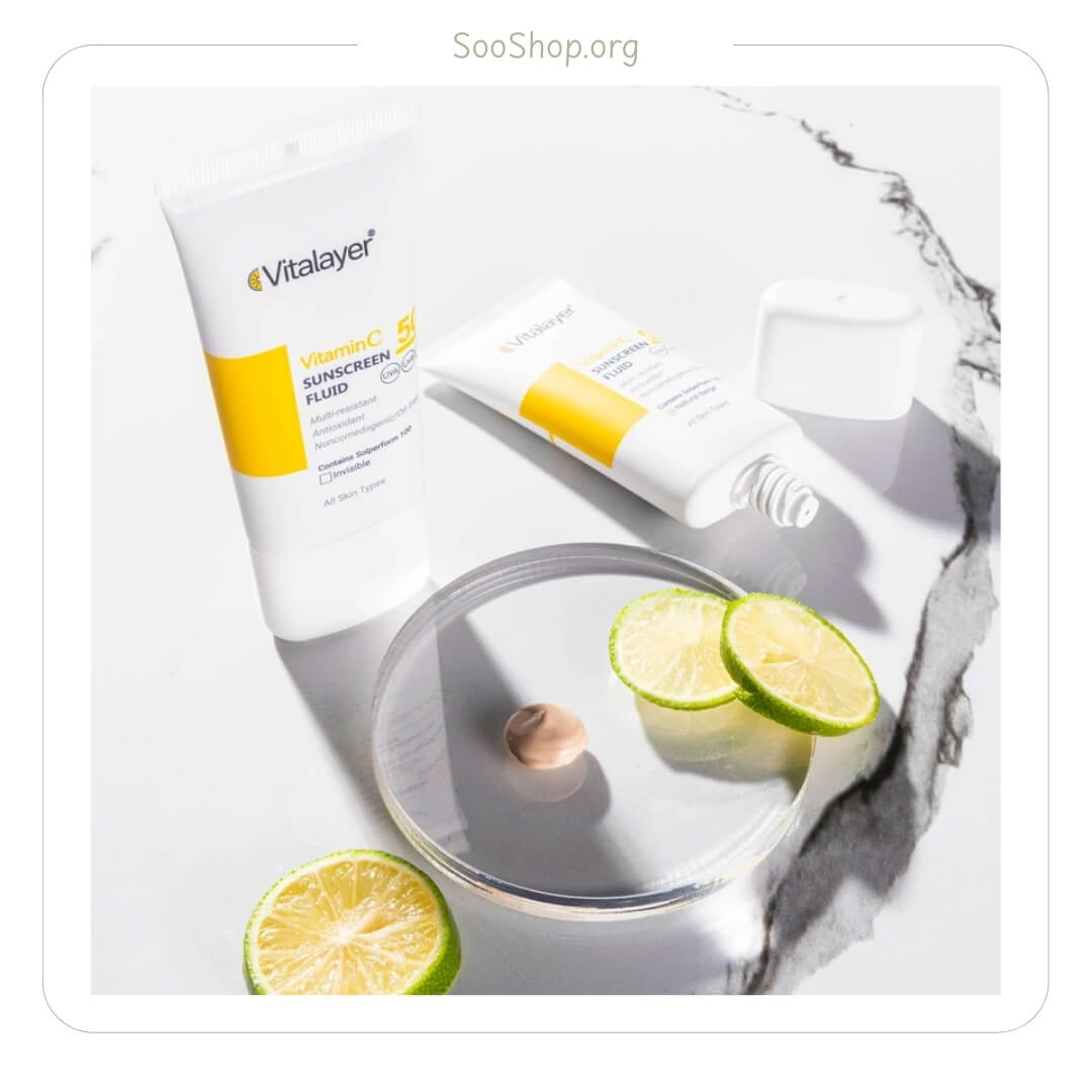 ضد آفتاب فلوئید ویتامین سی بی رنگ ویتالایر (اصل) | Vitalayer Vitamin C Fluid Sunscreen Colorless