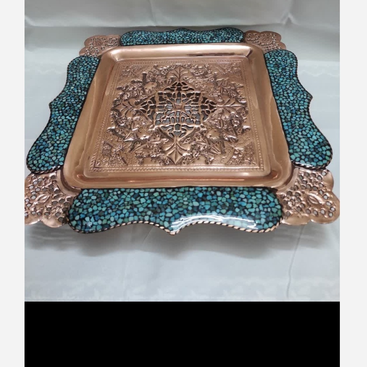 سینی تک نفره فیروزه کوبی 