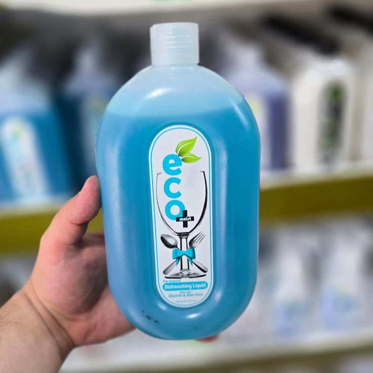 مایع ظرفشویی با آلوورا و گلیسرین ایکومویست (آبی) 750 گرمی