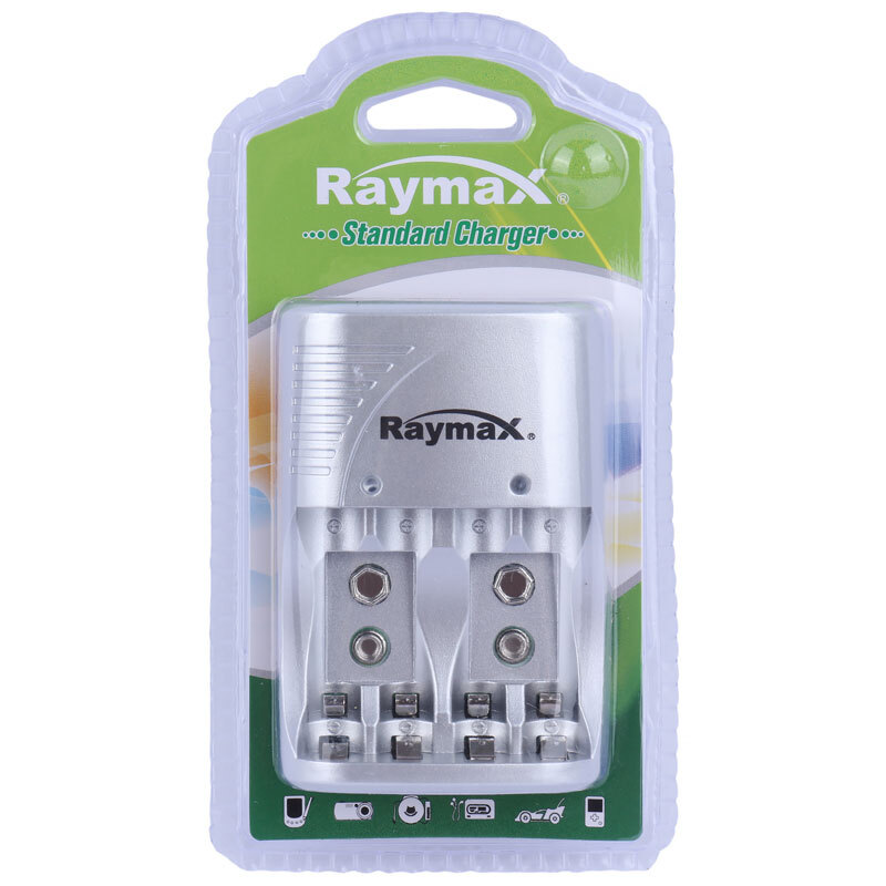 شارژر باتری چهارتایی + 2 باتری کتابی RAYMAX