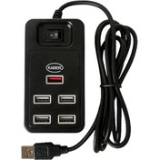 هاب یو اس بی 2 کلید دار 5 پورت KAISER مدل KH-15 کد 129001634