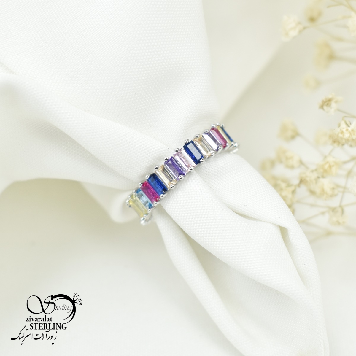انگشتر تنیسی رنگی کد 6350