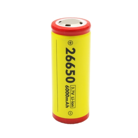 مجموعه 2 عددی باتری لیتیوم یون 3.7v سایز 26650 6000mAh