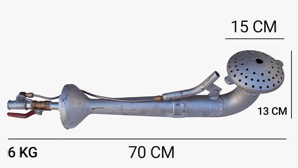 مشعل گازی سالنی چدنی مدل M590(سایز متوسط) – برای مرغداری، سالن و دیگ صنعتی
