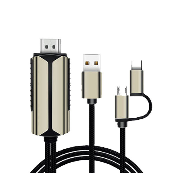 کابل تبدیل HDMI به USB-C/MicroUSB کوتتسی مدل 33023 طول 2 متر