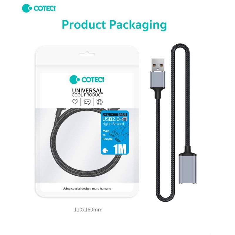 کابل افزایش طول USB کوتتسی مدل 87802-3m طول 3 متر
