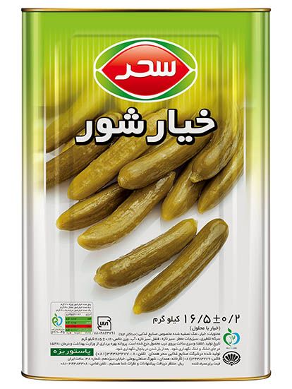 خیار شور درجه 1 سحر حلب 16 کیلویی