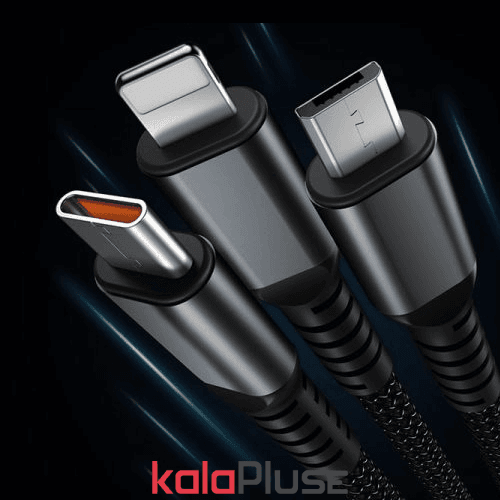 کابل شارژ کنفی 100W فست شارژ دارای سه سر