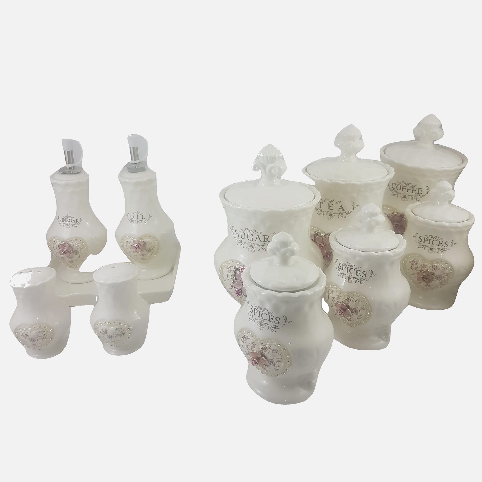 سرویس پاسماوری 12 پارچه چینی نگین دار یونیک کد 2-1263 (خارجی بن چاینا)