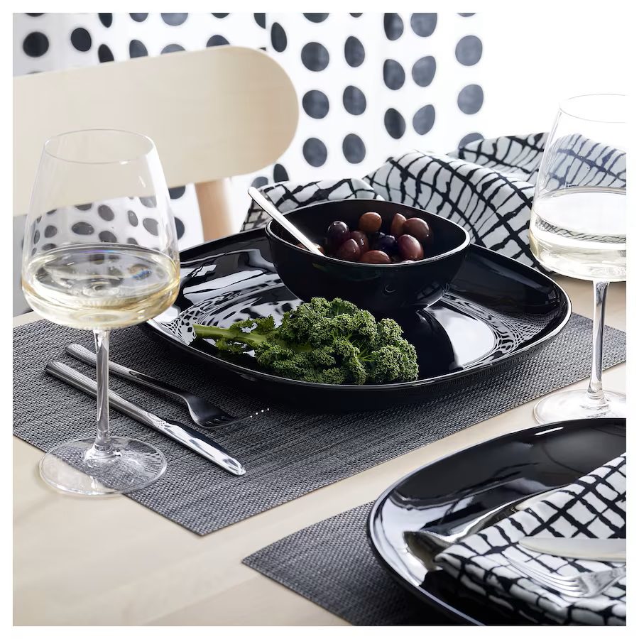 بشقاب خورشت خوری آرکوپال مشکی سایز 20 ایکیا IKEA-BACKIG (تکی)