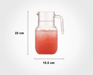 پارچ شیشه ای شیاردار 1.5L لیمون کد 2299