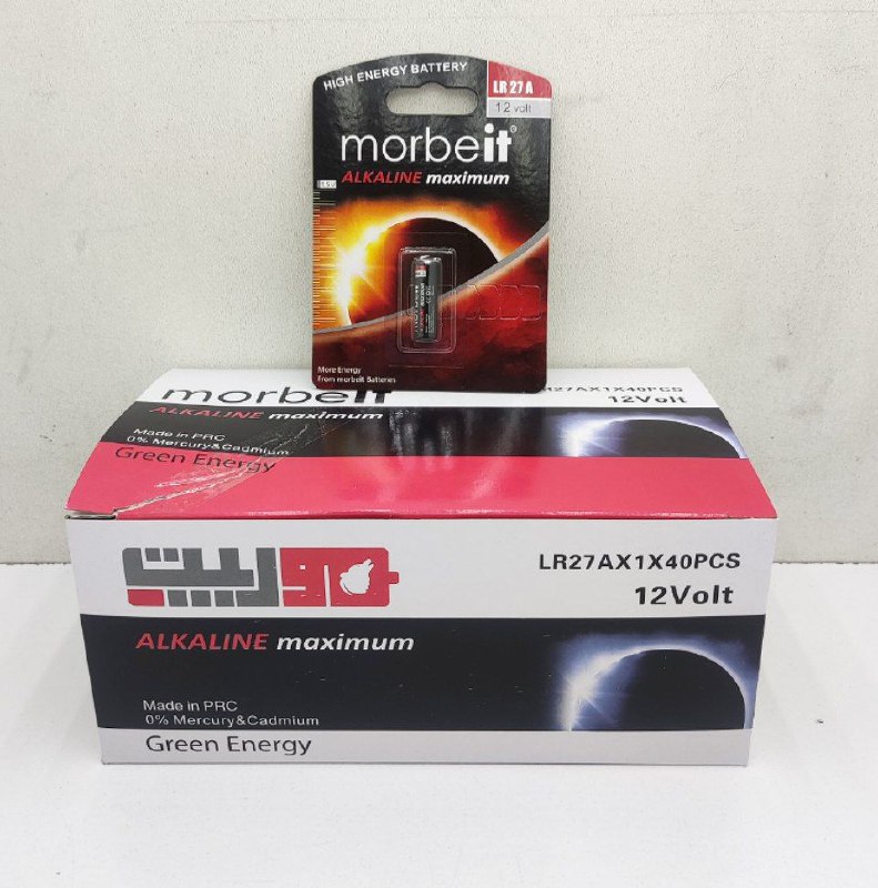 باتری ریموتی موربیت A27 ( 40 عددی) (پست پیشتاز پس کرایه)
