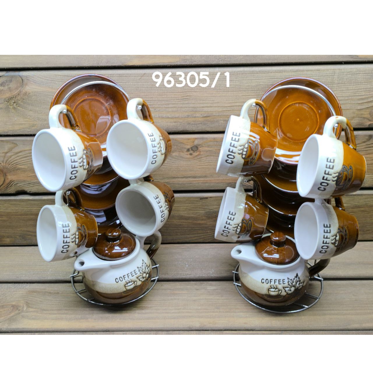 ست قوری و فنجان استندار طرح کافی (پست پیشتاز پس کرایه)