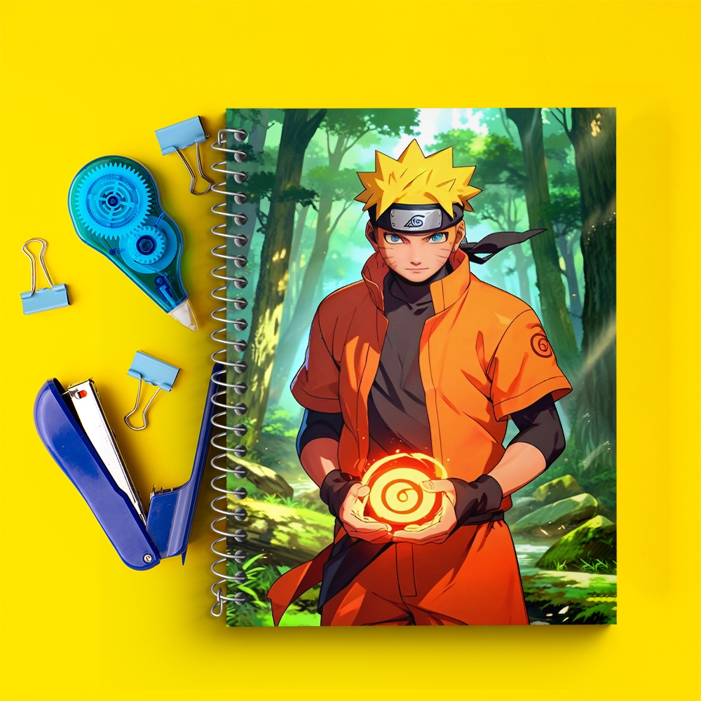 دفتر زبان سه خط 50 برگ خندالو طرح انیمه ناروتو (Naruto) کد F12653