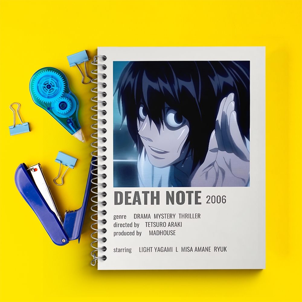 دفتر زبان سه خط 50 برگ خندالو طرح انیمه دفترچه مرگ (Death Note) کد F13441