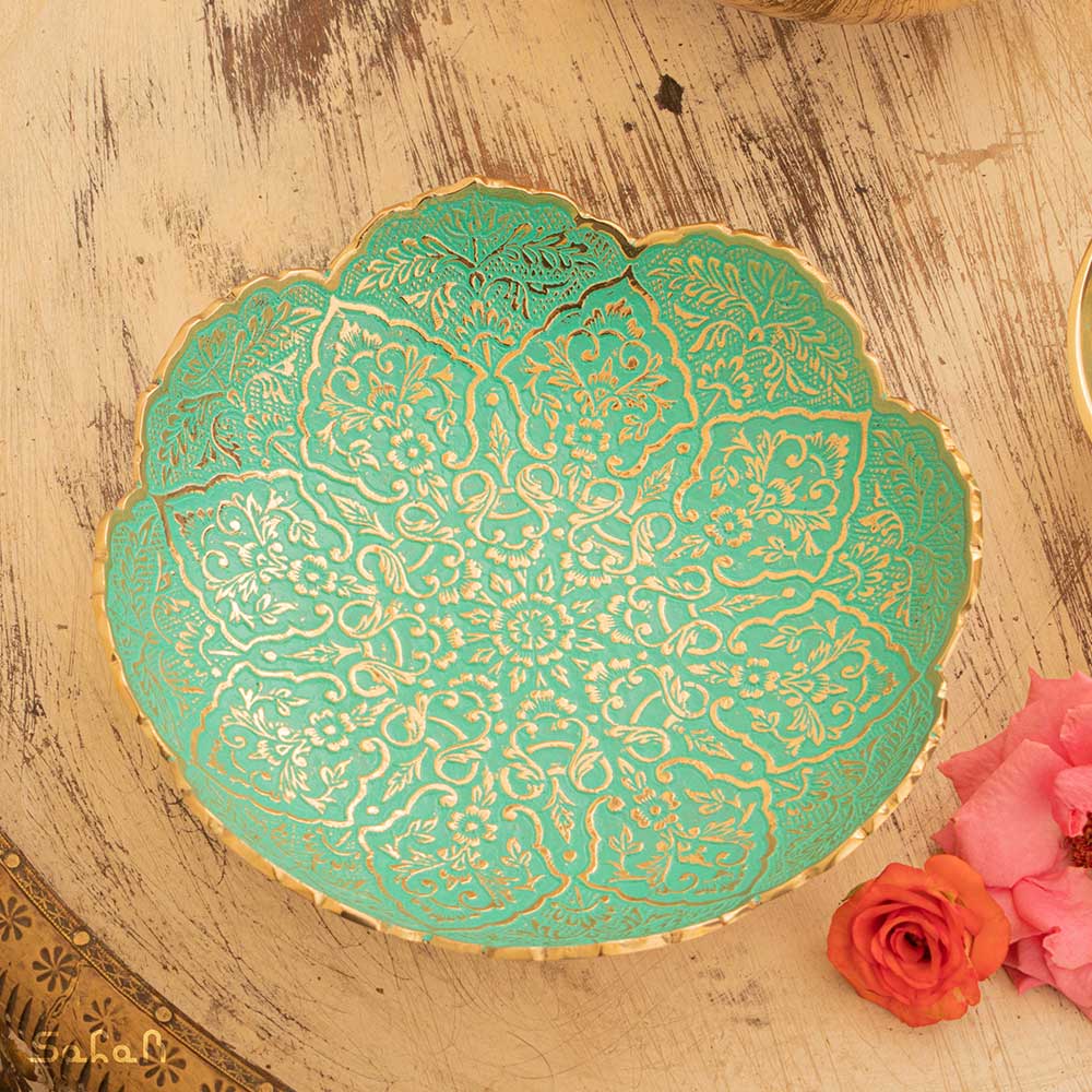 ست پذیرایی برنجی میناکاری کد 450