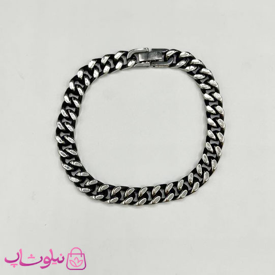 دستبند مردانه کارتیه استیل سیاه قلم کد 300