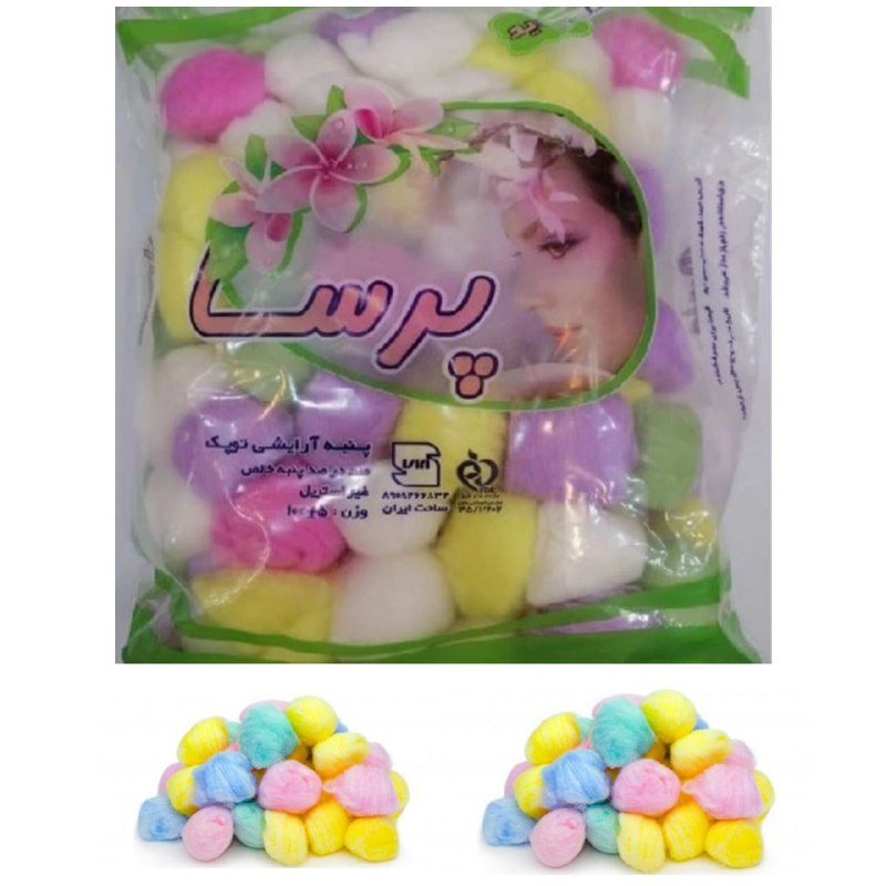 پنبه رنگی توپی (پست پیشتاز پس کرایه)