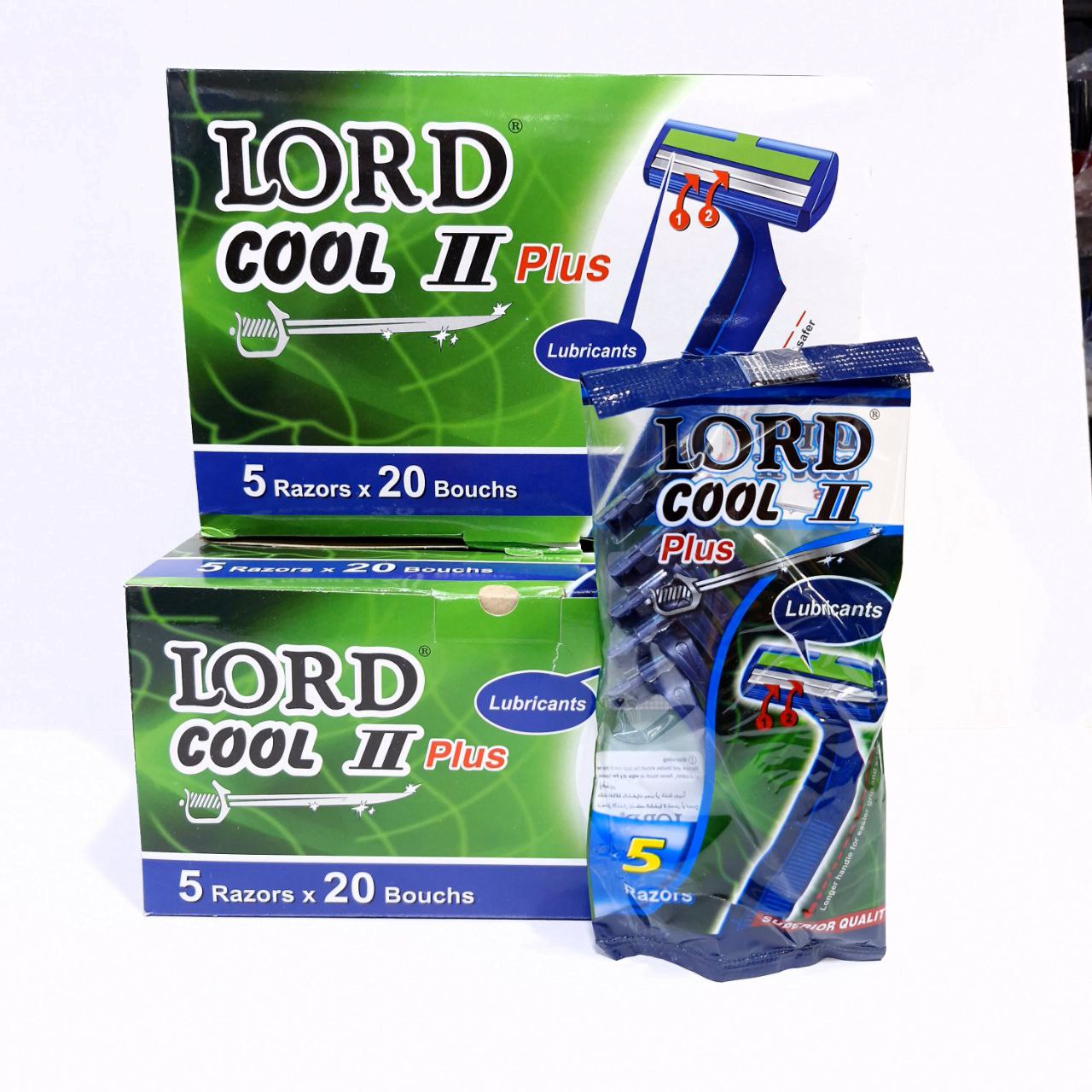 ژیلت دو تیغ لرد مصری اصلی صابون دار (پست پیشتاز پس کرایه)