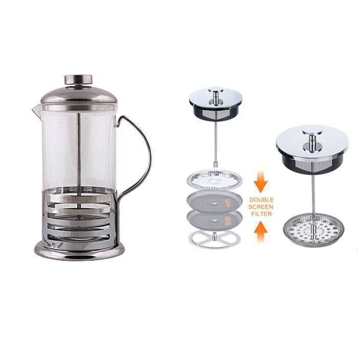 فرنچ پرس 600 میل استیل پیرکس خارجی (پست پیشتاز پس کرایه)