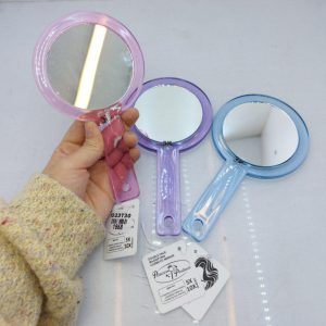 آینه آرایشی دسته دار 2 طرفه کوچک (پست پیشتاز پس کرایه)