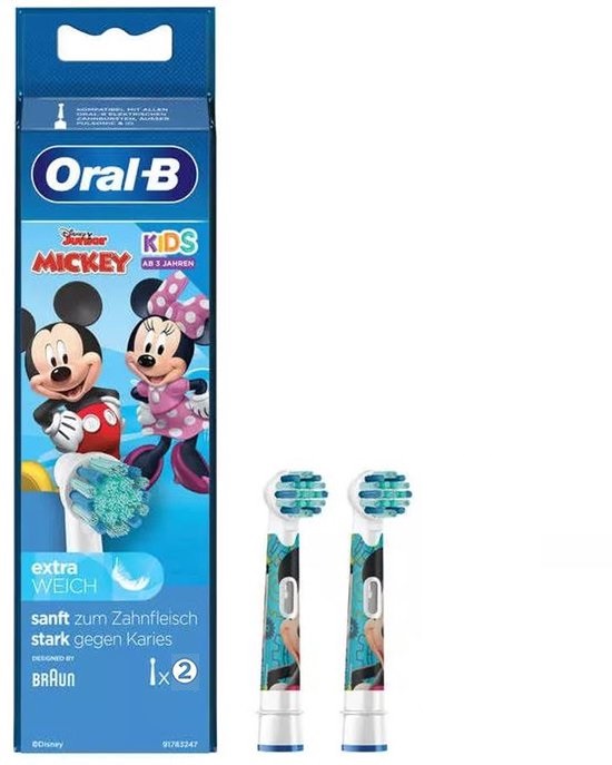 سری یدک مسواک برقی کودک اورال بی Kids مدل MICKEY اصلی (2عددی)