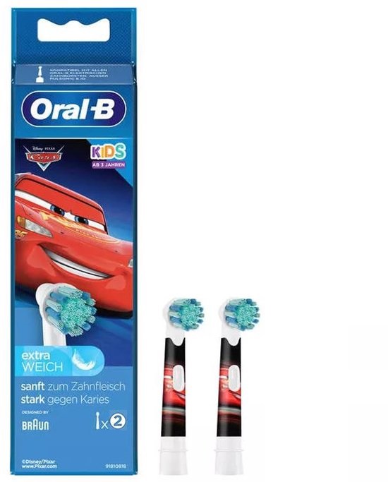 سری یدک مسواک برقی کودک اورال بی Kids مدل CARS اصلی (2عددی)